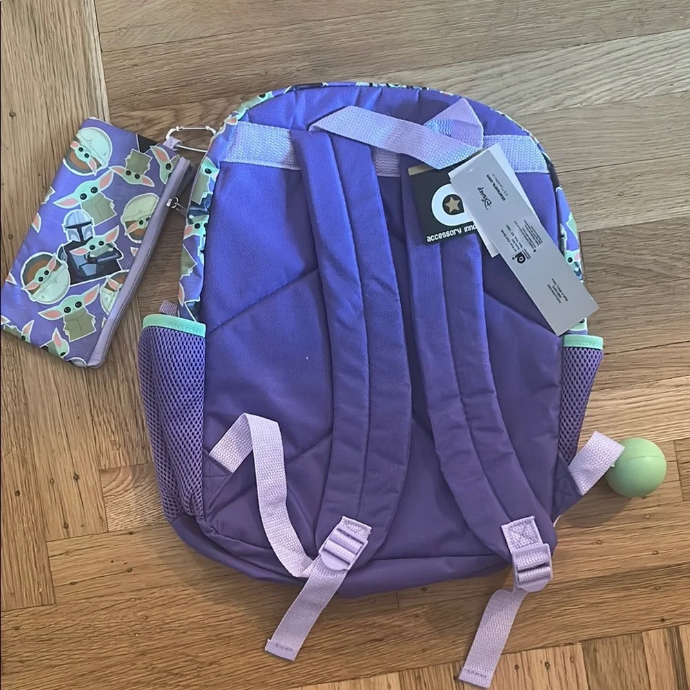 Purple Sequin Garment Bag with Baby Alien Design